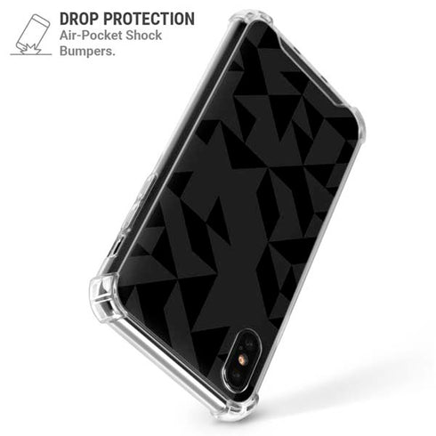 Black Geometric iPhone XS Max Clear Case
